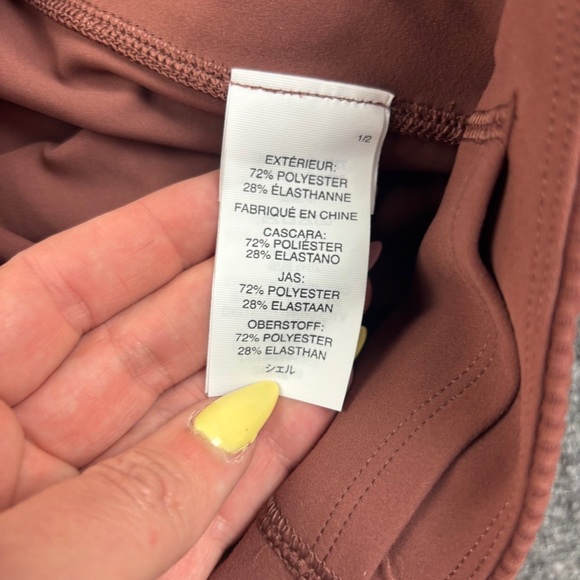 VUORI Womens Burnt Orange Brown Leggings Ribbed waist size: Large - Picture 9 of 9